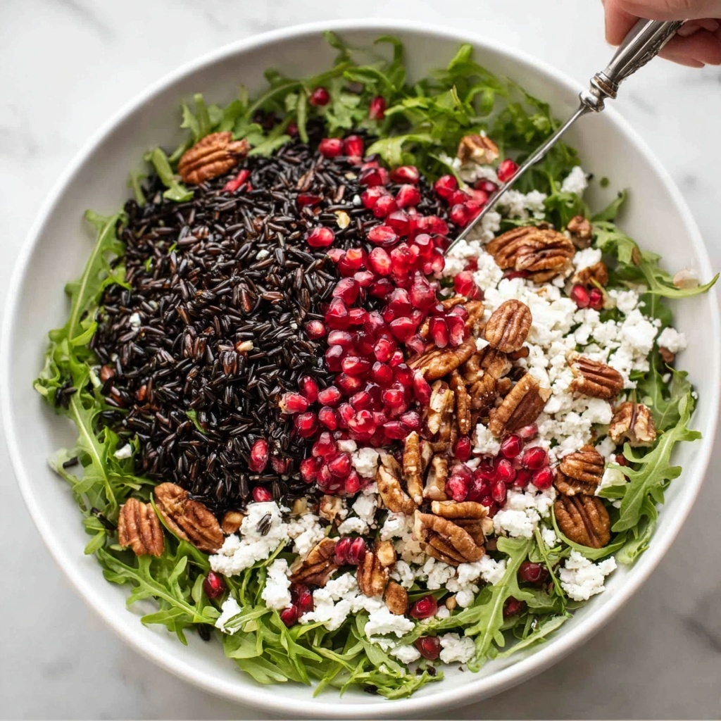 Wild Rice Salad with Pomegranate, Feta, Cranberries, and Pecans Recipe - Recipe Image