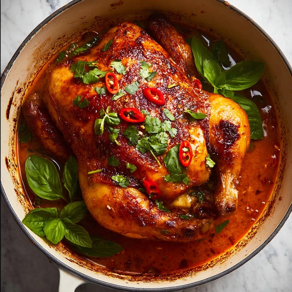 Thai Red Curry Pot Roast Chicken with Potatoes, Green Beans, and Jasmine Rice Recipe - Recipe Image
