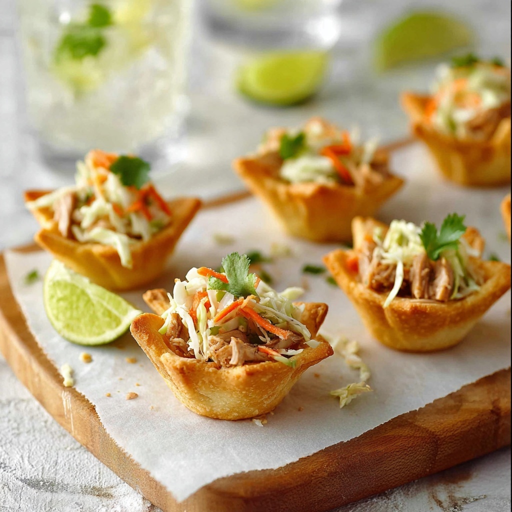 Thai Chicken Salad Wonton Cups Recipe - Recipe Image