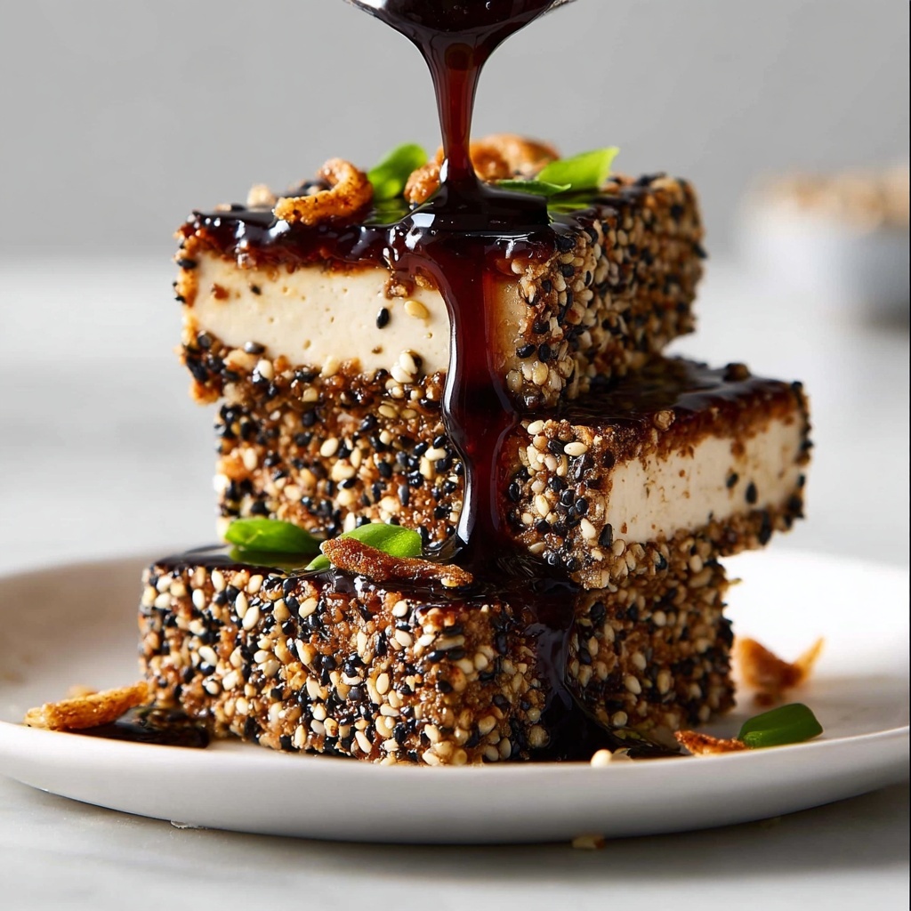 Sesame Crusted Tofu Steaks with Teriyaki Sauce Recipe - Recipe Image