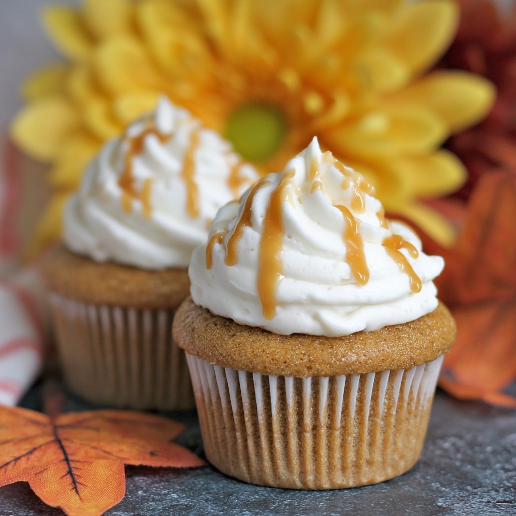 Pumpkin Salted Caramel Cupcakes Recipe - Recipe Image