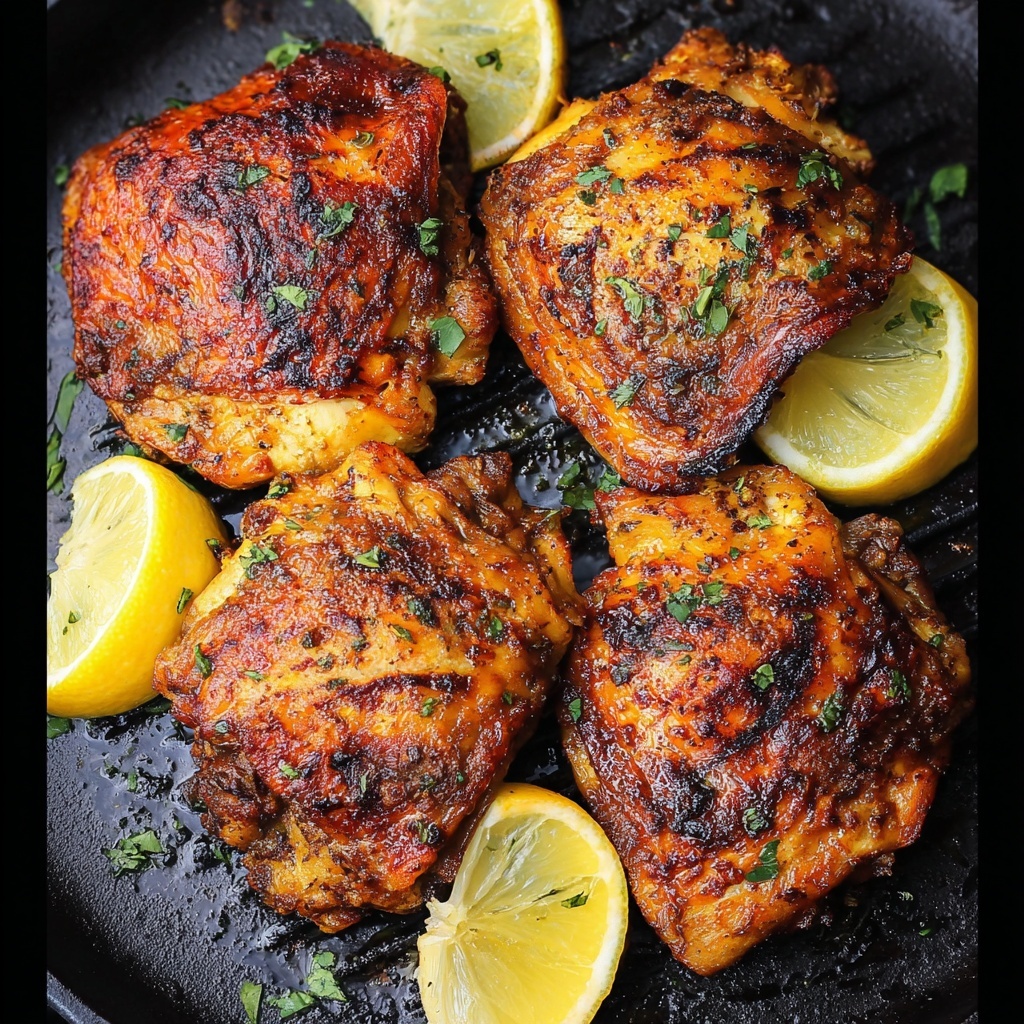 Lemon Pepper Air Fryer Chicken Thighs Recipe - Recipe Image