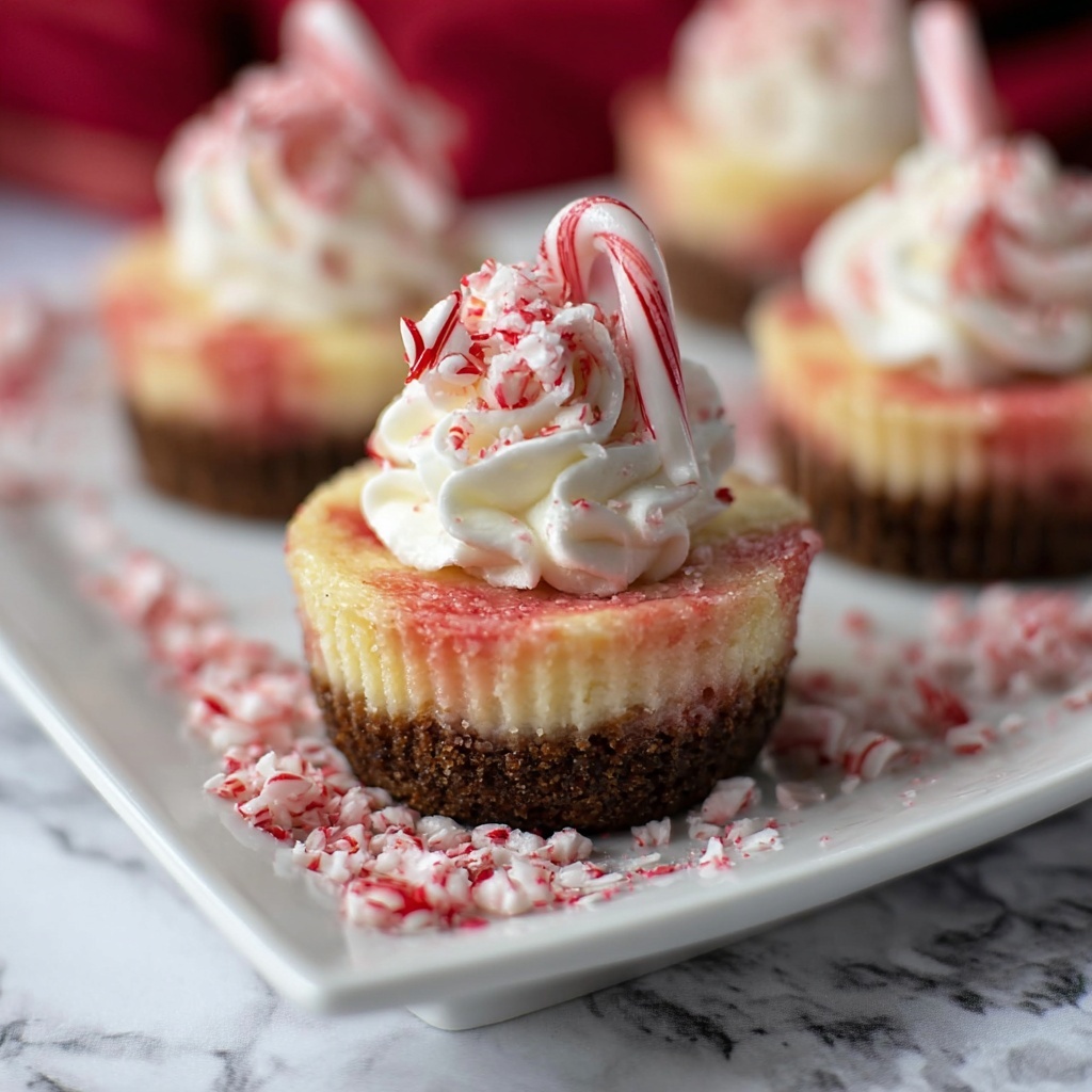 Mini Candy Cane Cheesecake Recipe - Recipe Image