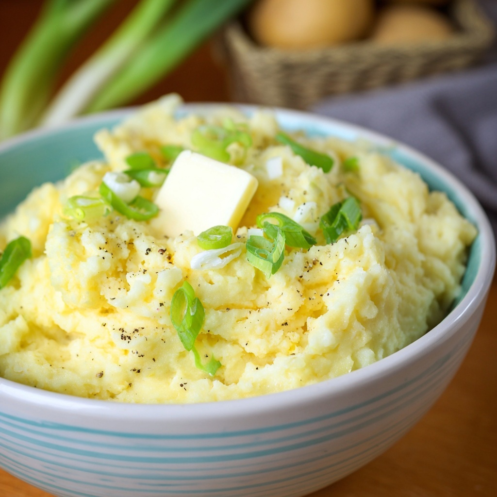 Creamy Irish Colcannon Mashed Potatoes with Cabbage and Onions Recipe - Recipe Image