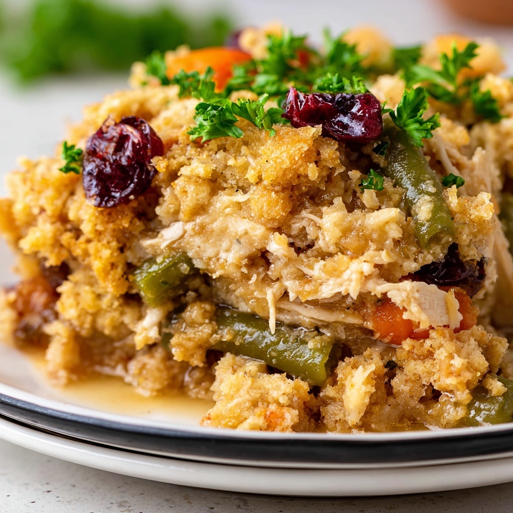 Turkey Stuffing Casserole Recipe - Recipe Image