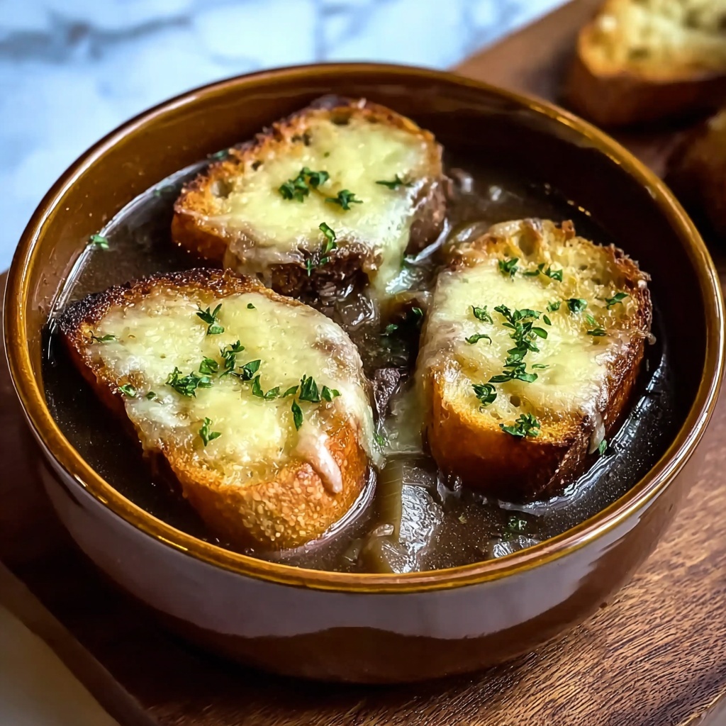 Hearty French Onion Short Rib Soup with Cheesy Gruyère Toast Recipe - Recipe Image