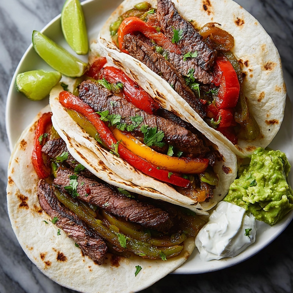 Grilled Spicy Mexican Steak Fajitas Recipe - Recipe Image