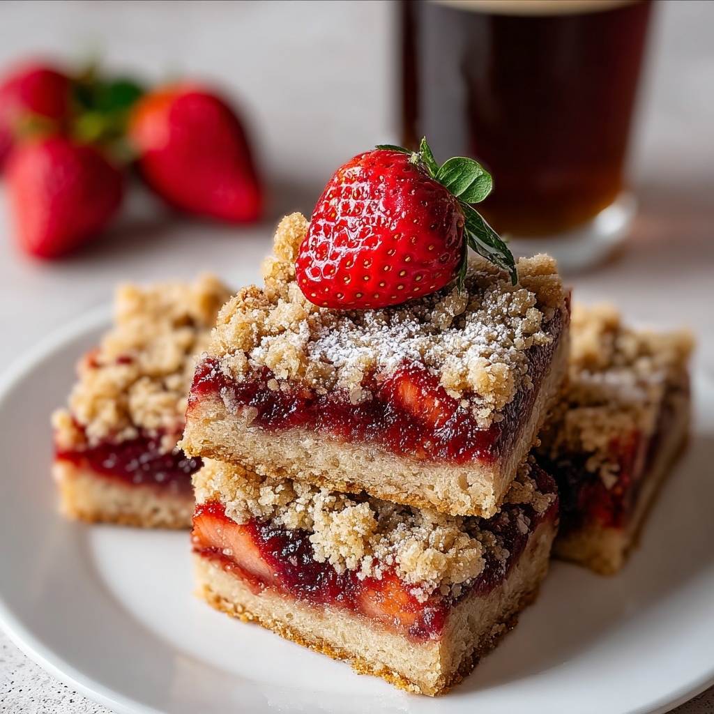 Strawberry Oatmeal Crumble Bars Recipe - Recipe Image