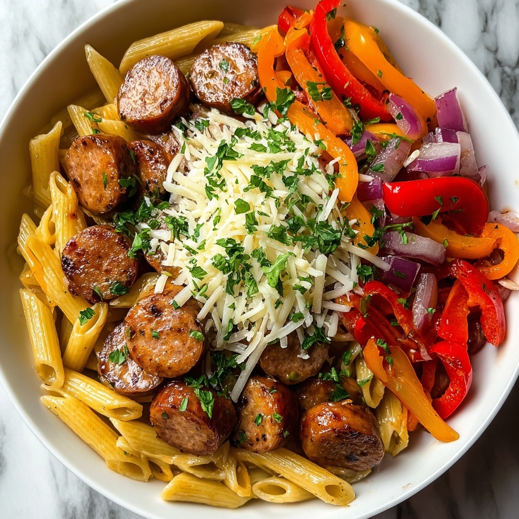 One-Pot Bold Honey BBQ Sausage Pasta Recipe - Recipe Image