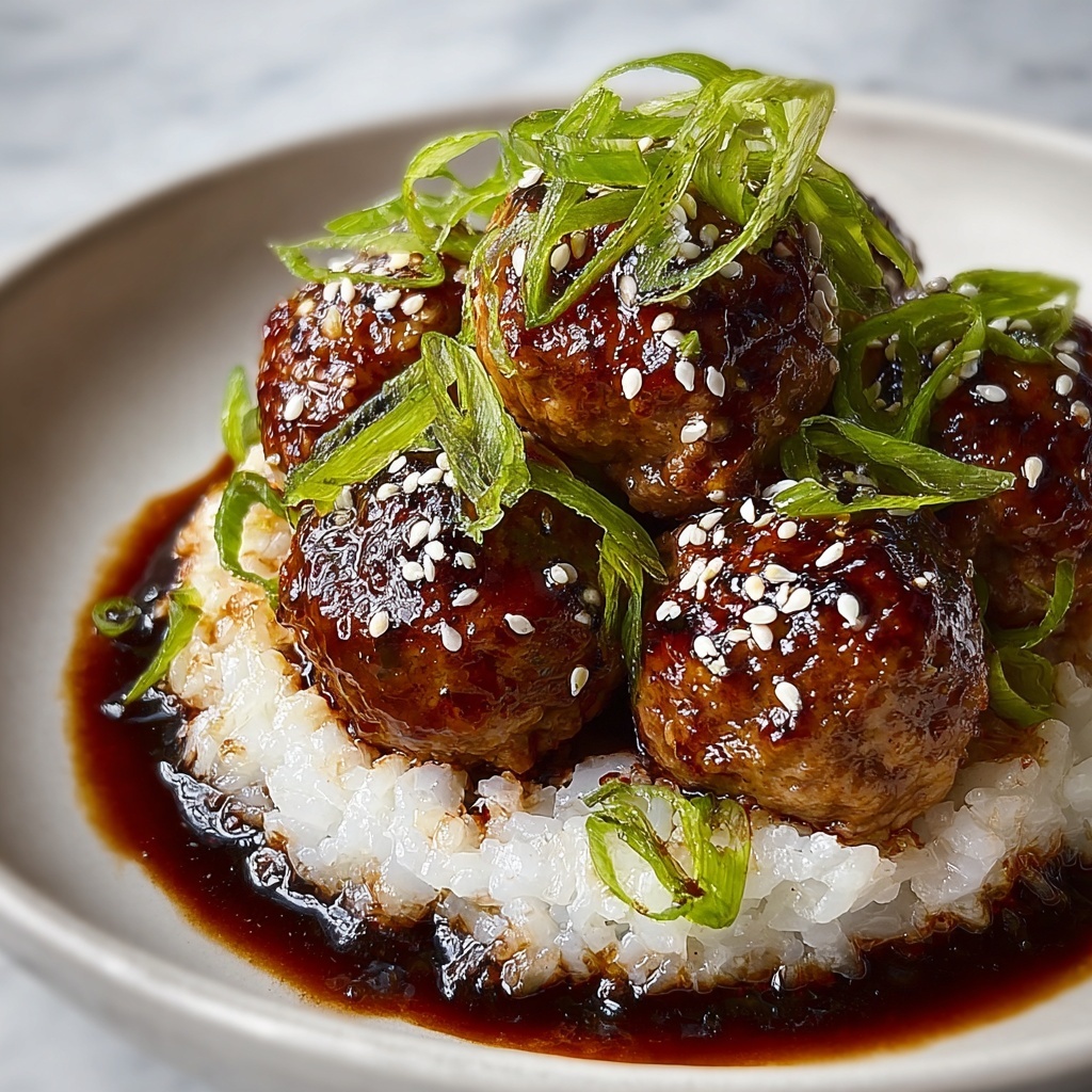 Honey Garlic Meatball Rice Bake Recipe - Recipe Image