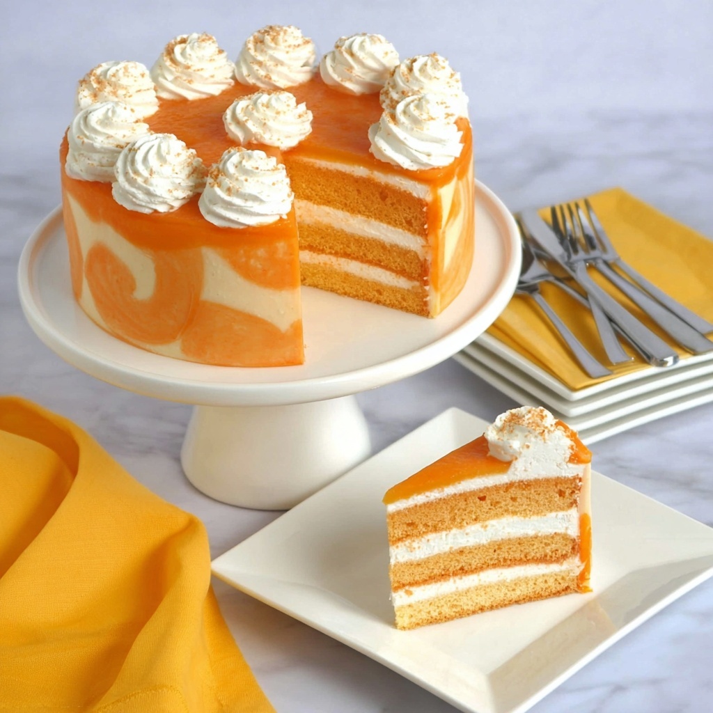 Layered Orange Julius Cake Recipe - Recipe Image