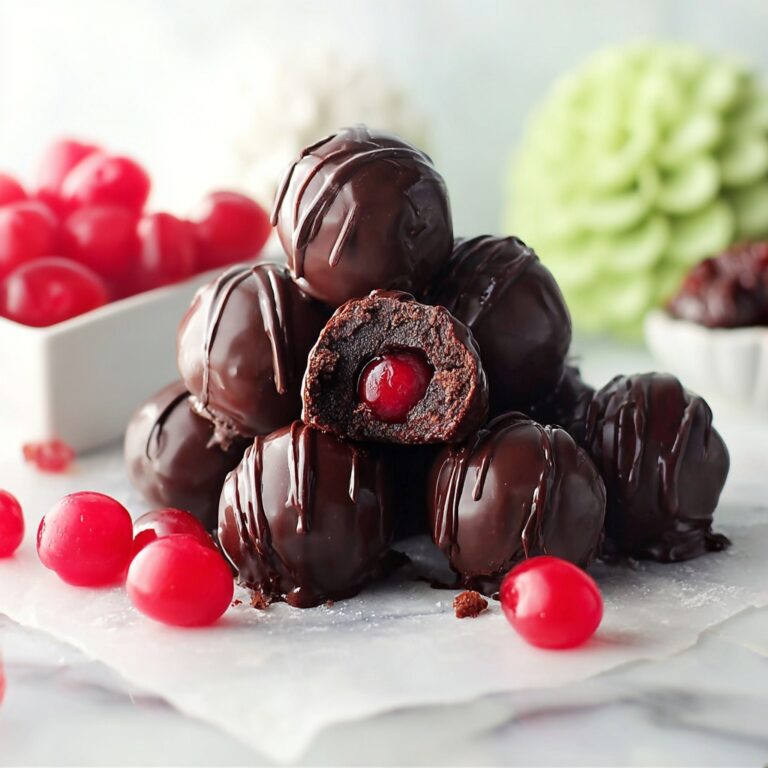 Chocolate Covered Cherry Brownie Truffles Recipe
