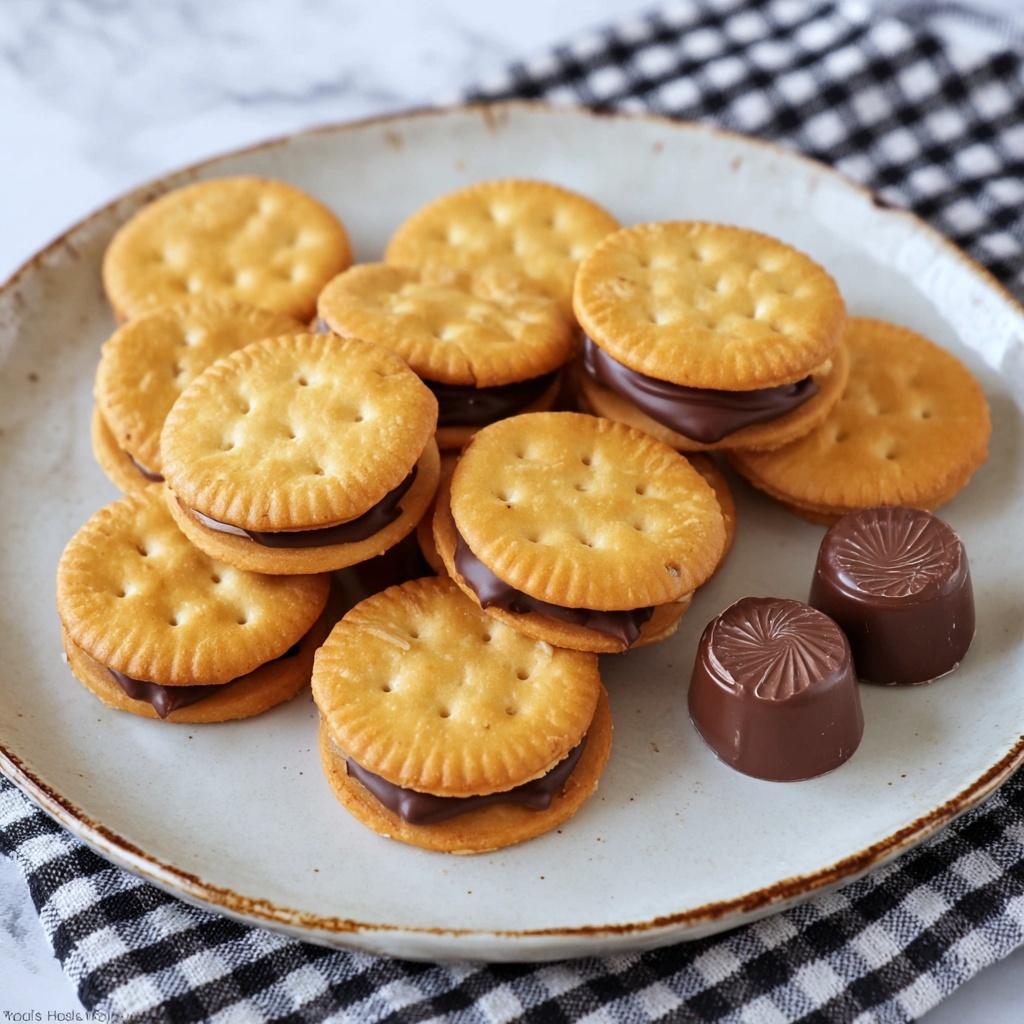 Rolo Stuffed Ritz Crackers Recipe - Recipe Image