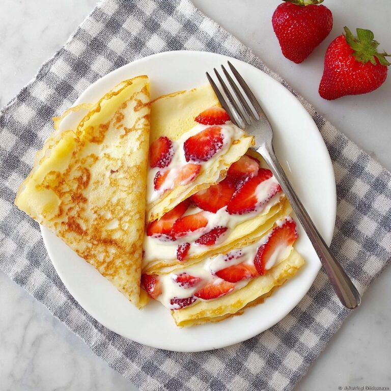 Strawberry Cheesecake Crepes Recipe