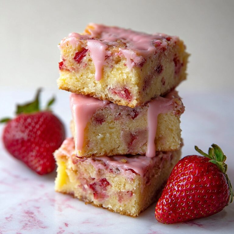Strawberry Lemon Blondies Recipe