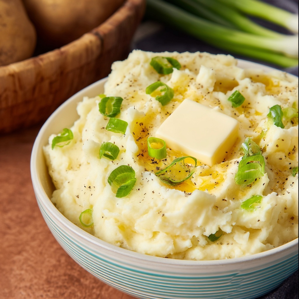 Creamy Irish Colcannon Mashed Potatoes with Cabbage and Onions Recipe - Recipe Image