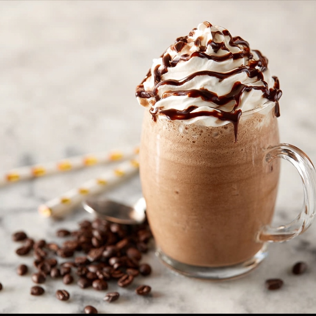 Boozy Fudge Coffee Frappuccino Recipe - Recipe Image