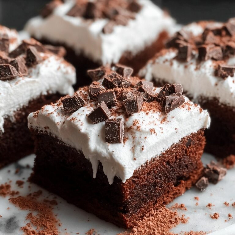 Decadent Hot Chocolate Brownies with Dreamy Marshmallow Frosting Recipe
