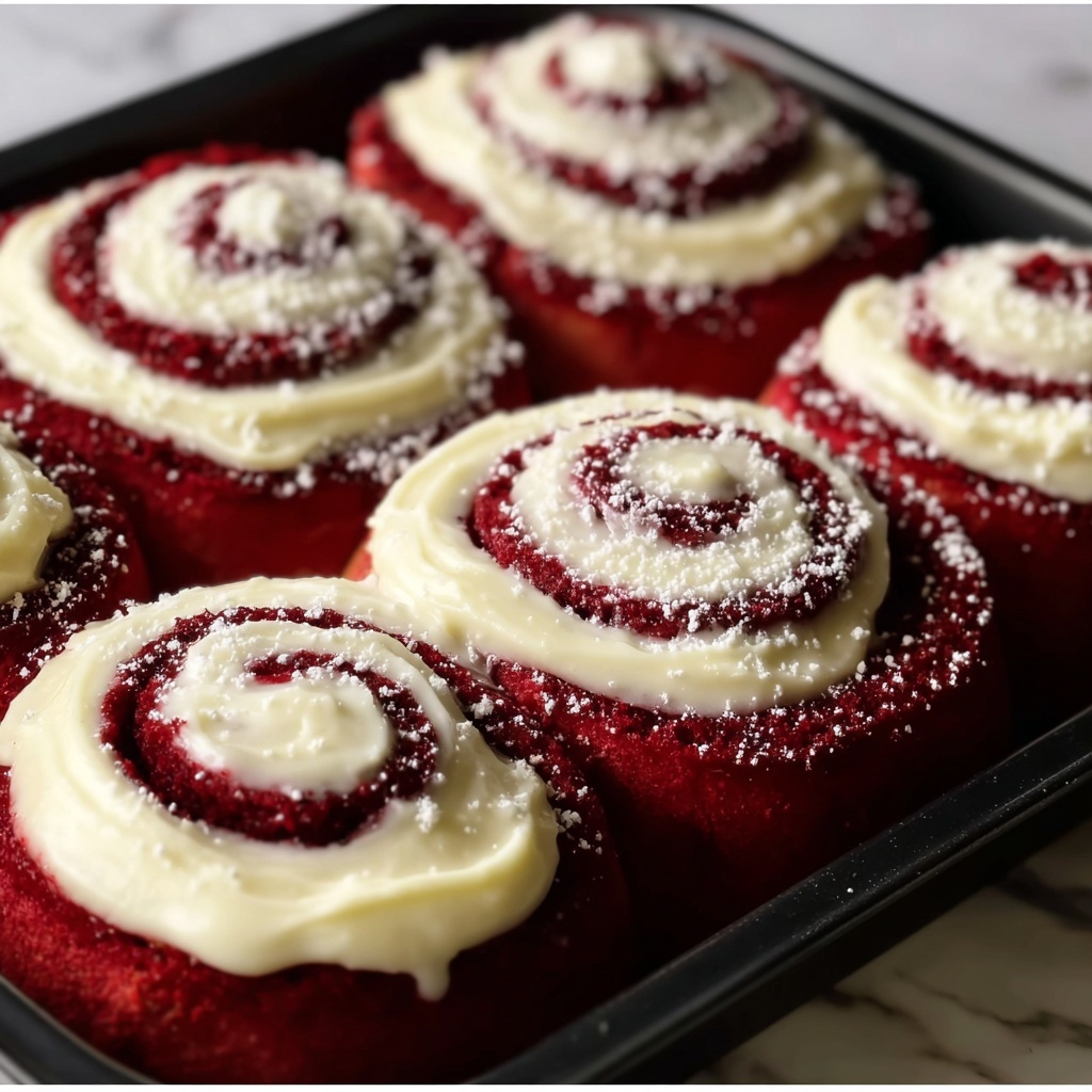 Indulgent Heavenly Red Velvet Cinnamon Rolls Recipe - Recipe Image