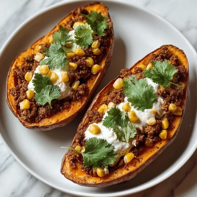 Easy Ground Turkey Stuffed Sweet Potatoes Recipe