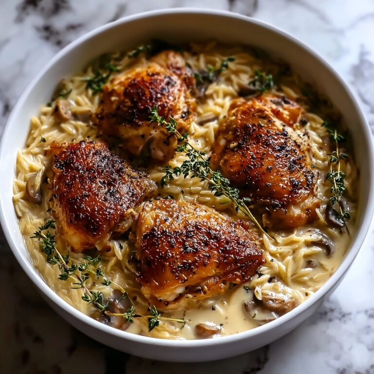 Creamy Crockpot Chicken with Gruyère and Orzo Recipe