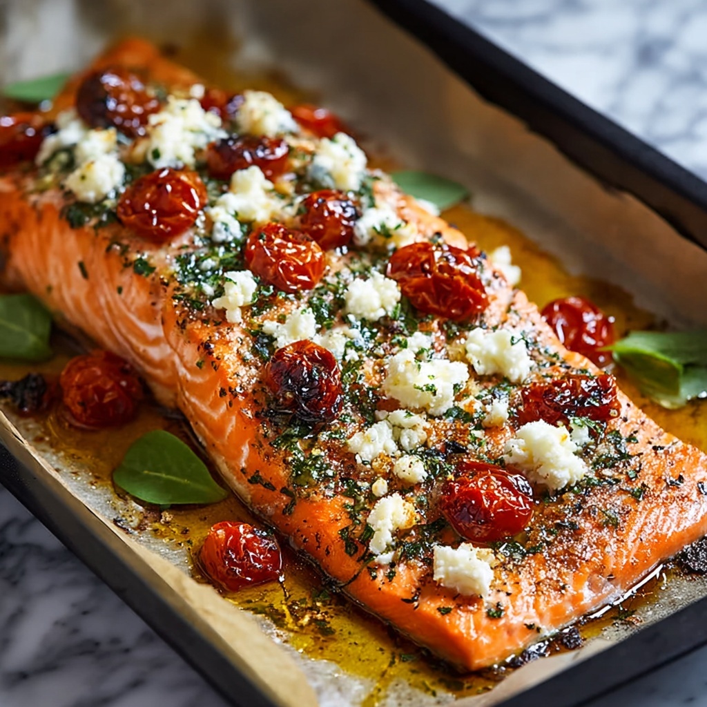 Savory Mediterranean Salmon Bake Recipe - Recipe Image