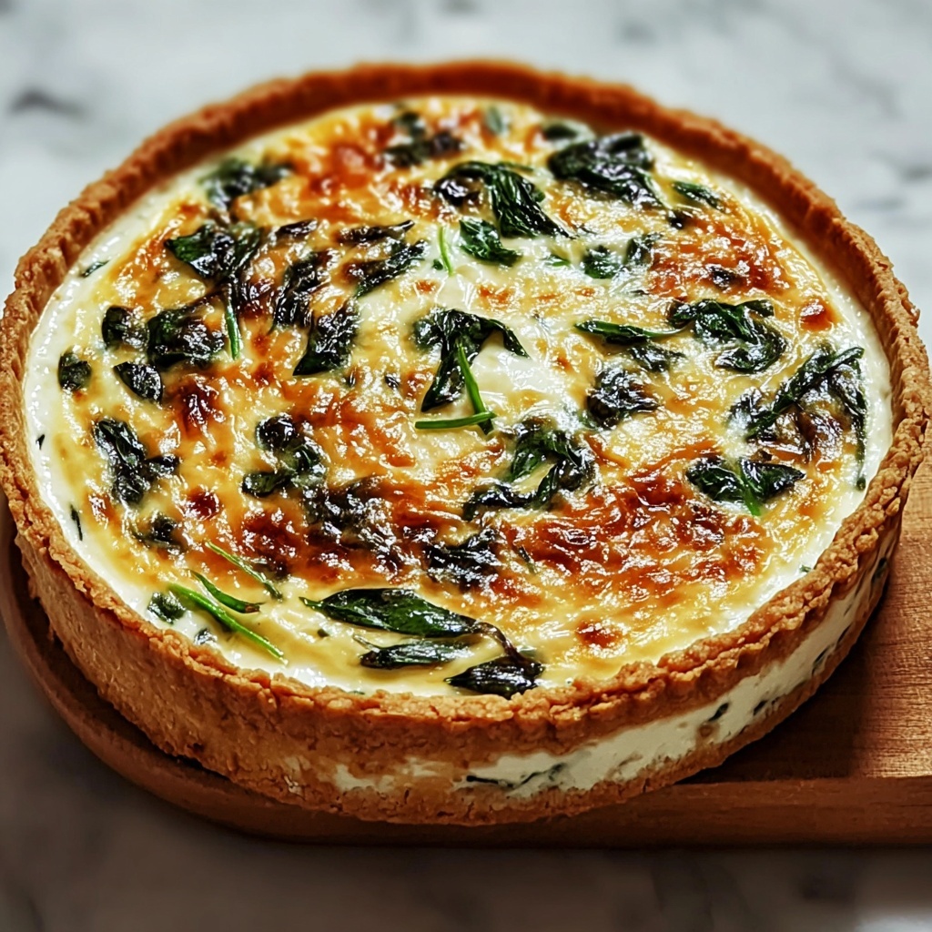 Irresistible Cottage Cheese and Spinach Quiche Recipe - Recipe Image