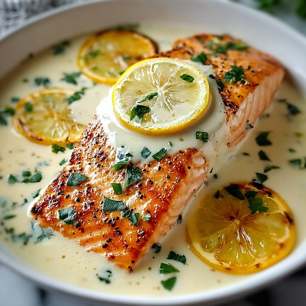 Irresistible Creamy Lemon Salmon Piccata Recipe - Recipe Image