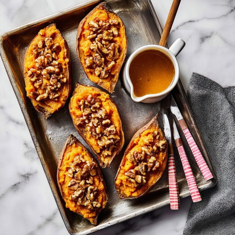 Maple Walnut Twice Baked Sweet Potato Skins Recipe