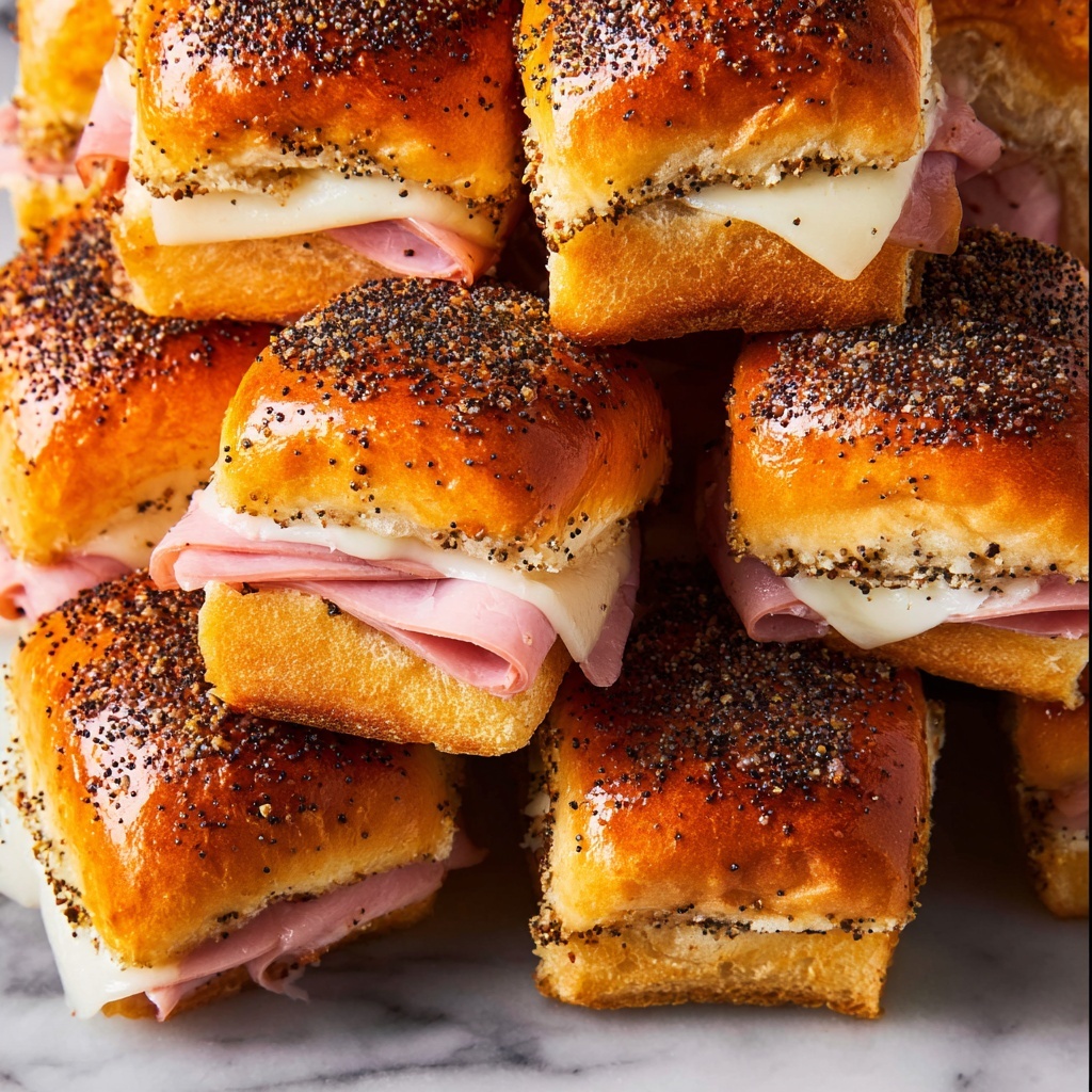 Garlic Herb Hot Ham Sliders Recipe - Recipe Image