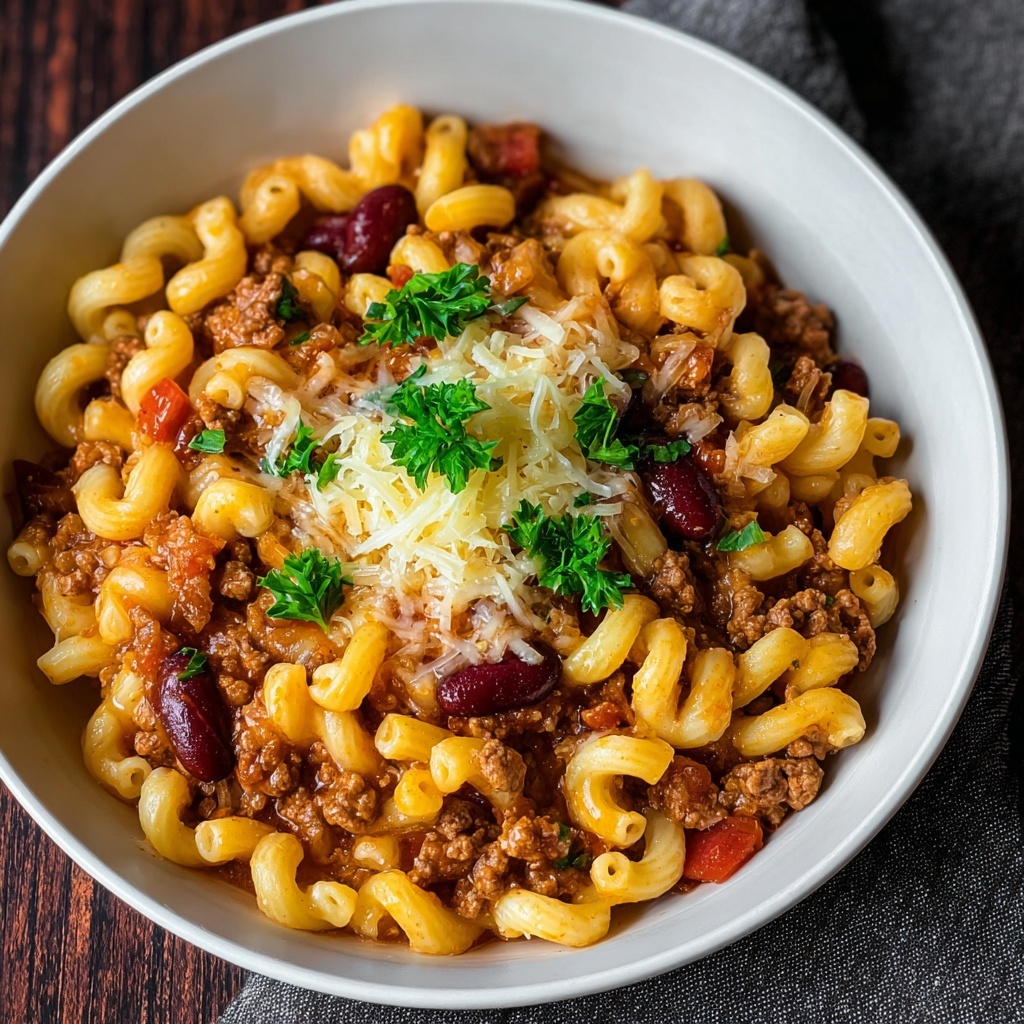 One Pot Chili Mac and Cheese Recipe - Recipe Image