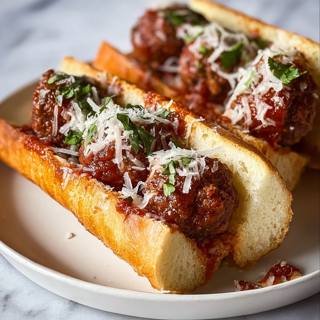 Savory Italian-Style Baked Meatball Subs Recipe - Recipe Image