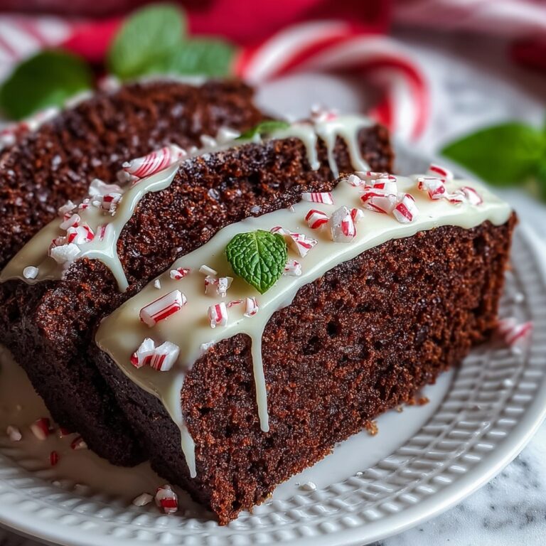 Peppermint Chocolate Loaf with White Chocolate Ganache Recipe