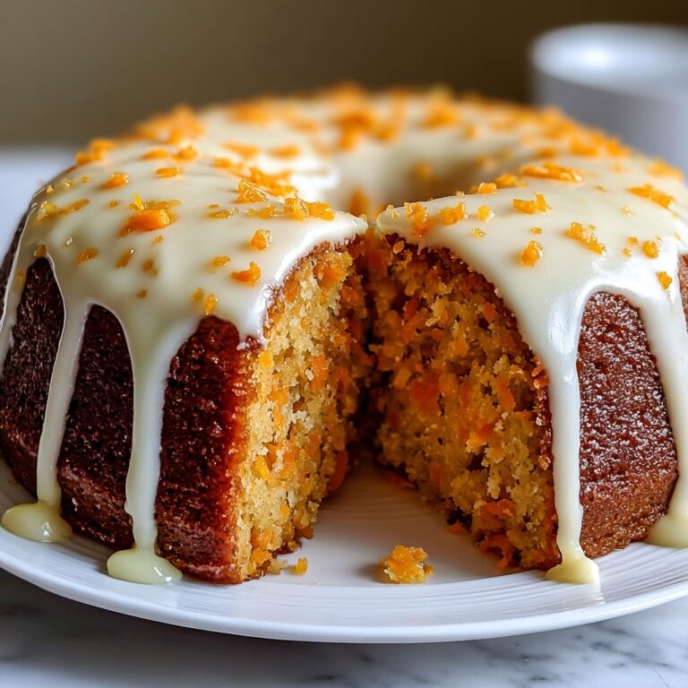 Carrot Pound Cake with Vanilla Glaze Recipe