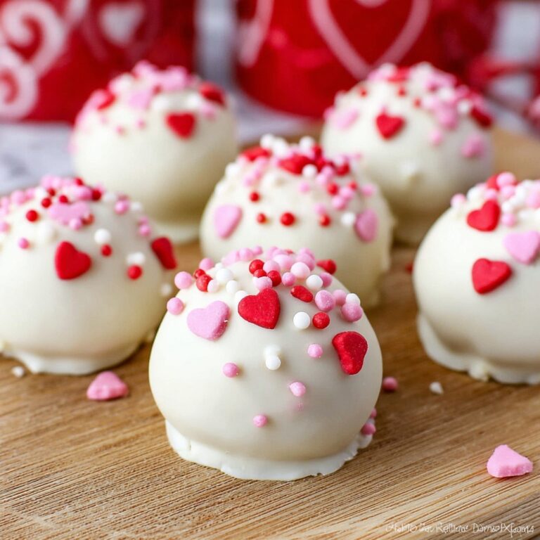 Red Velvet Cake Balls with Valentine’s Day Sprinkles Recipe