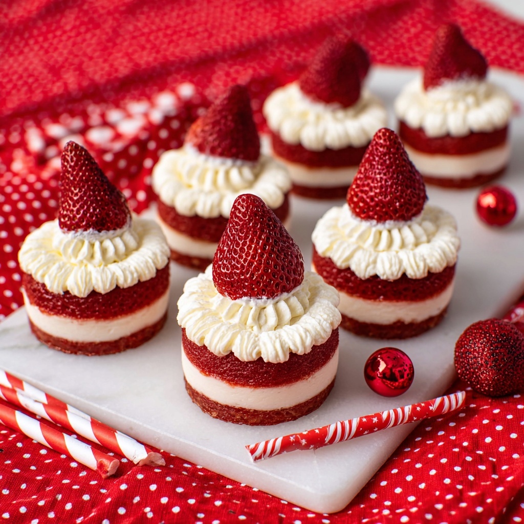 Santa Hat Jello Shots Recipe - Recipe Image