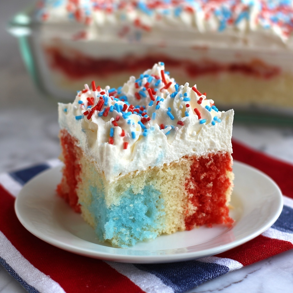 Patriotic Poke Cake Recipe - Recipe Image