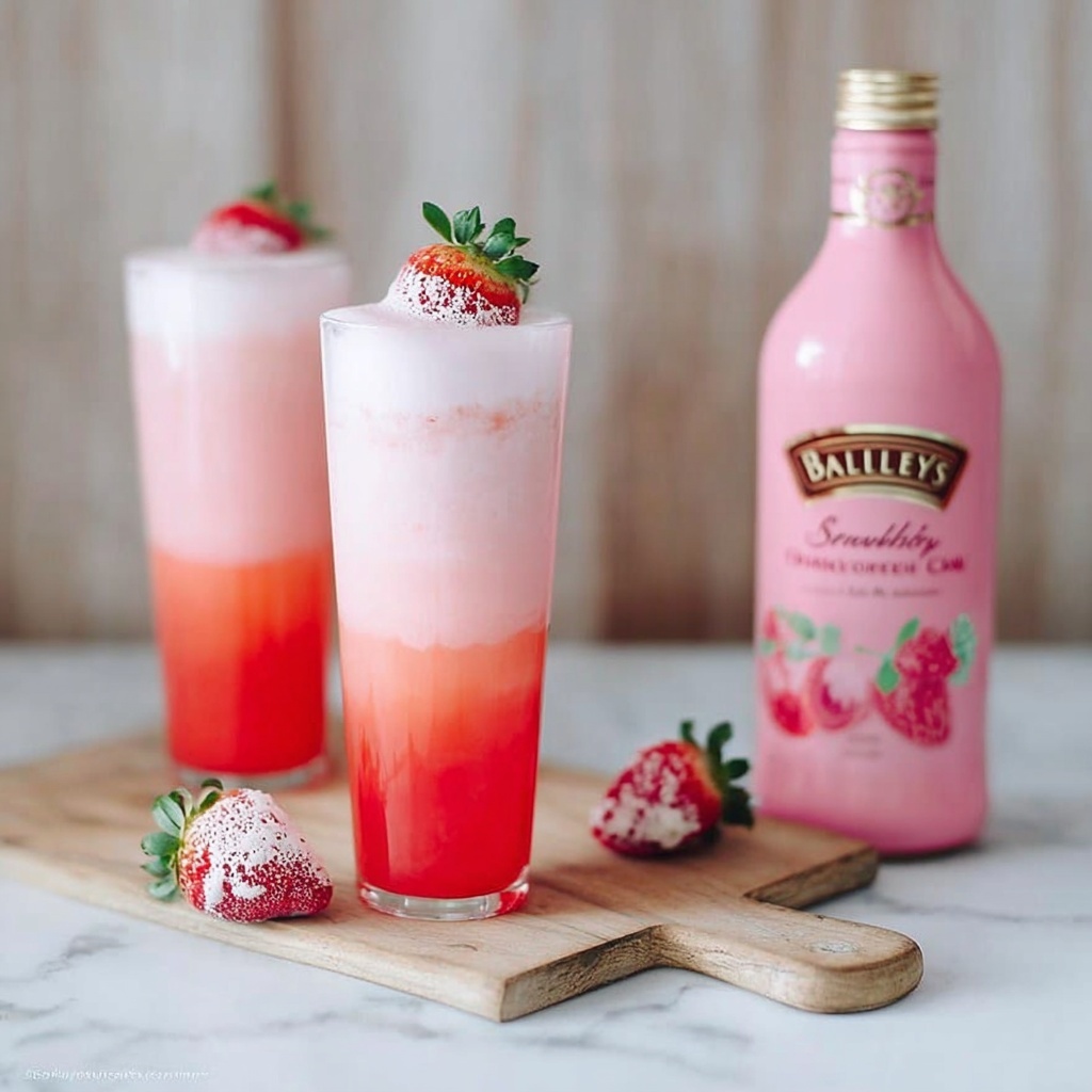 Strawberries and Cream Cocktail Recipe - Recipe Image