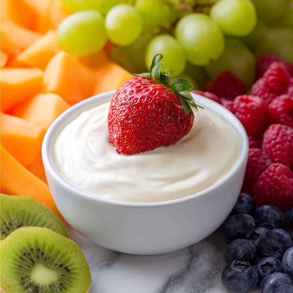 Creamy Marshmallow Fruit Dip Recipe - Recipe Image