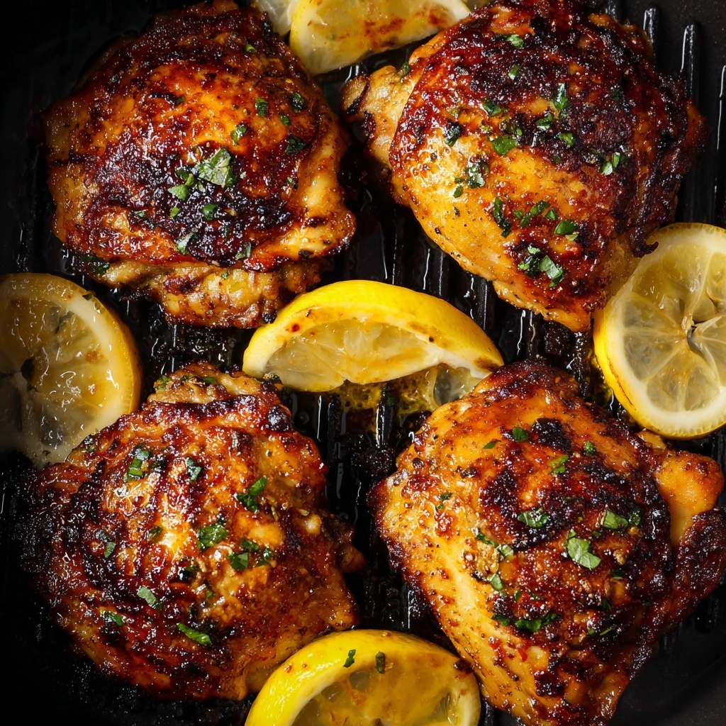 Lemon Pepper Air Fryer Chicken Thighs Recipe - Recipe Image