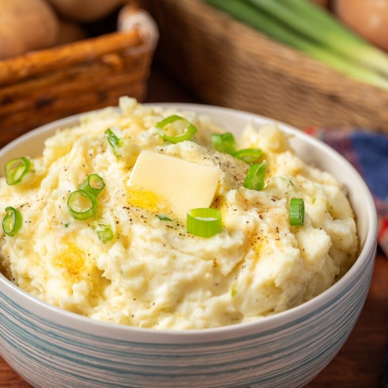 Creamy Irish Colcannon Mashed Potatoes with Cabbage and Onions Recipe