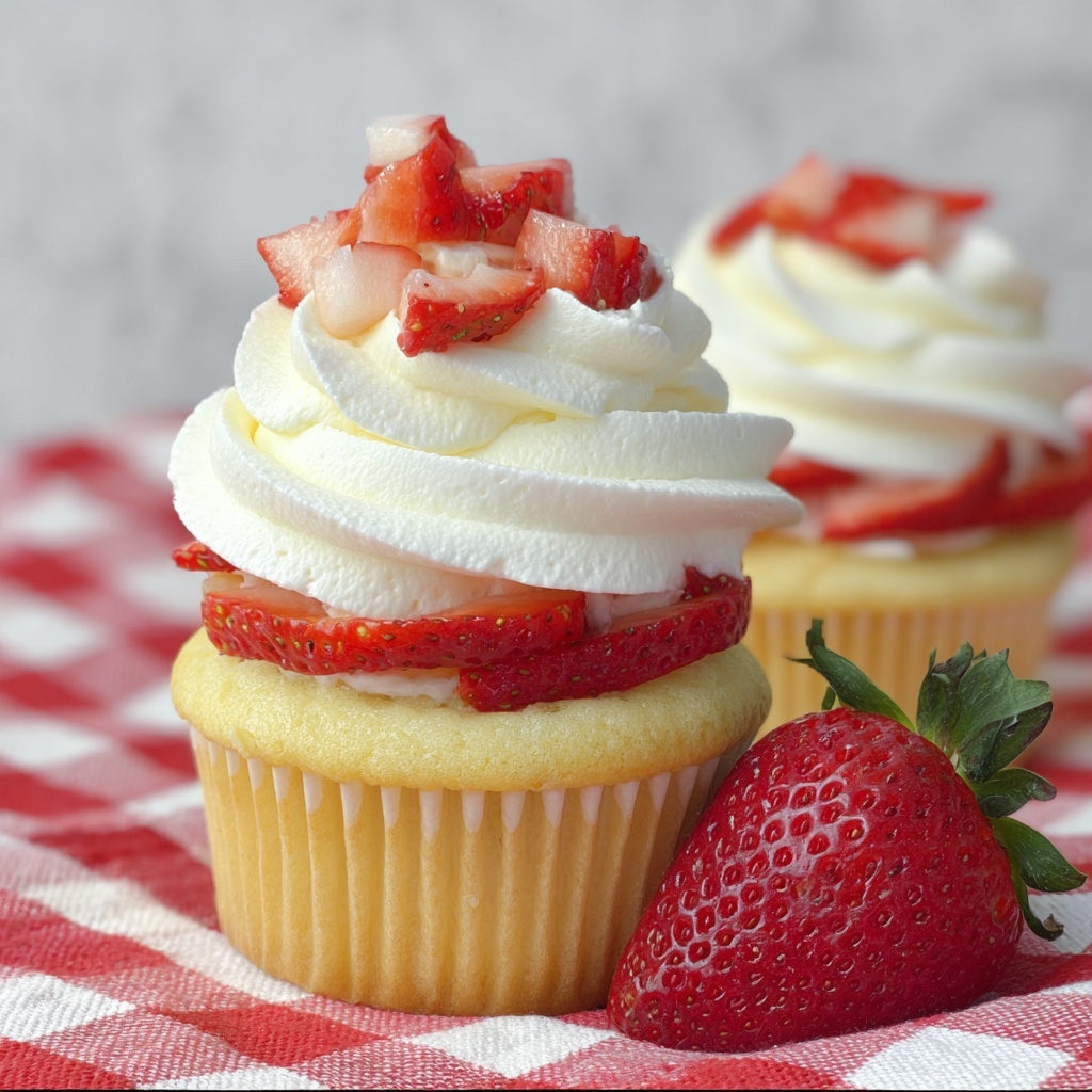 Strawberry Shortcake Cupcakes Recipe - Recipe Image