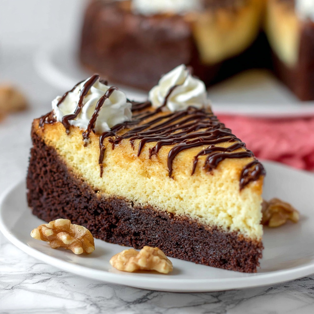 Brownie Bottom Cheesecake with Hot Fudge Drizzle Recipe - Recipe Image
