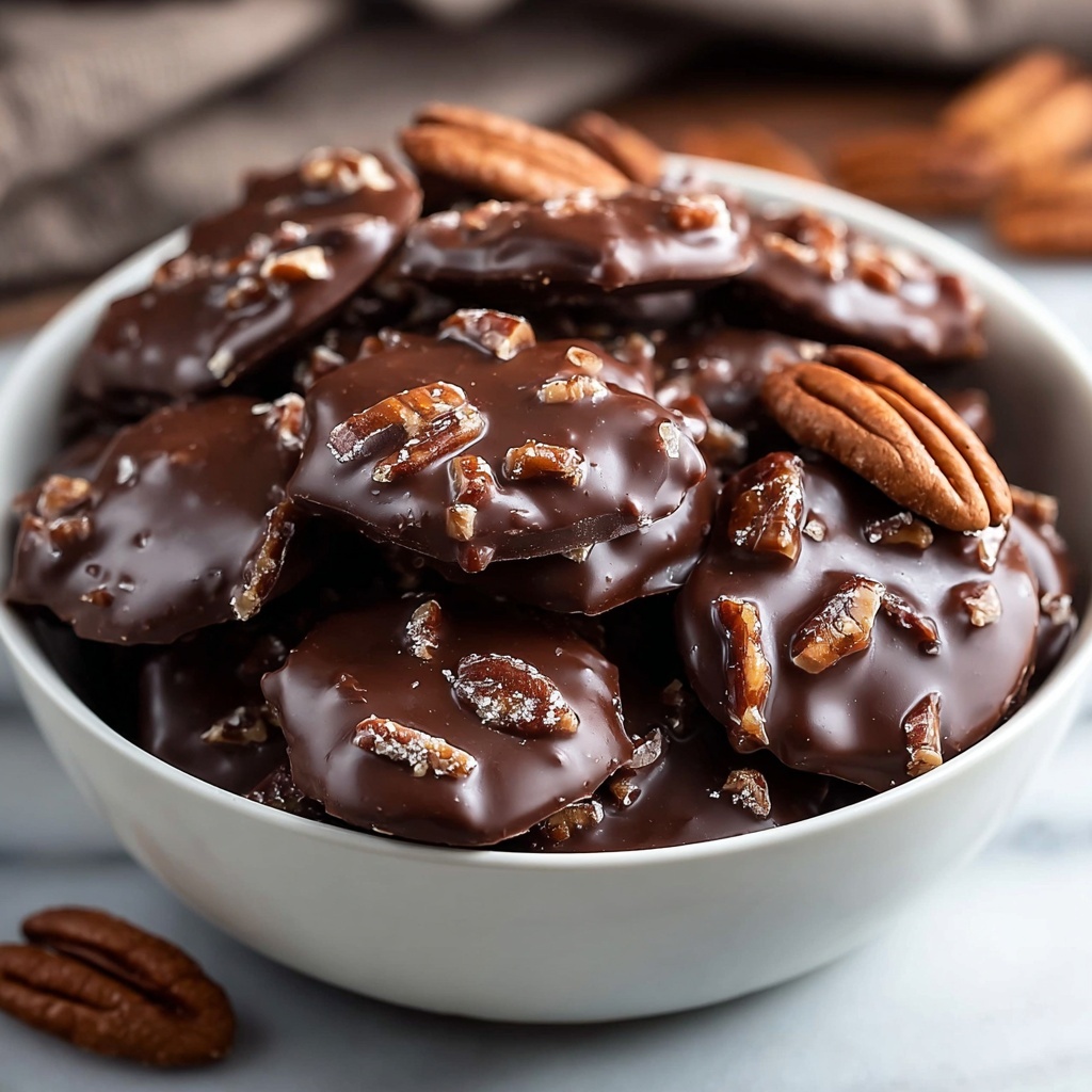 Easy Chocolate Caramel Pecan Clusters Recipe - Recipe Image