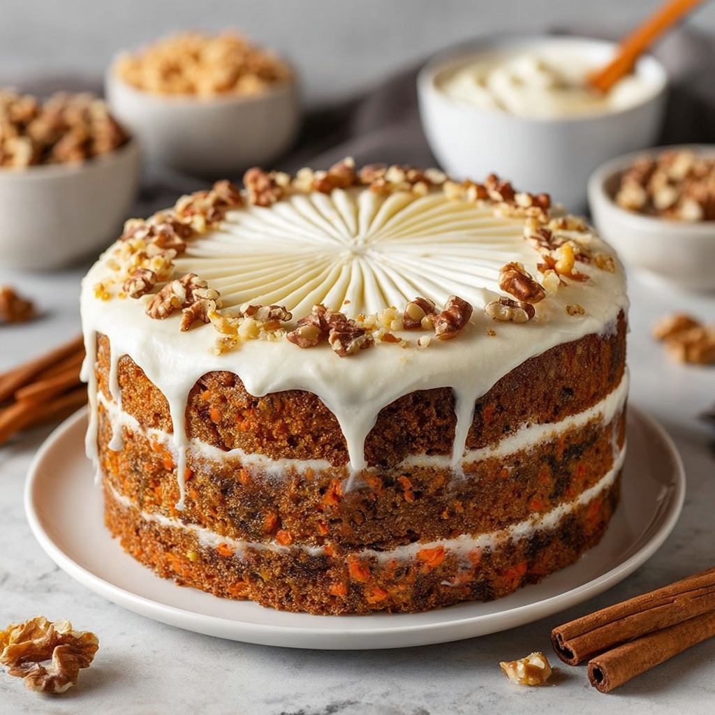 Ultimate Carrot Cake with Maple Cream Cheese Frosting Recipe - Recipe Image