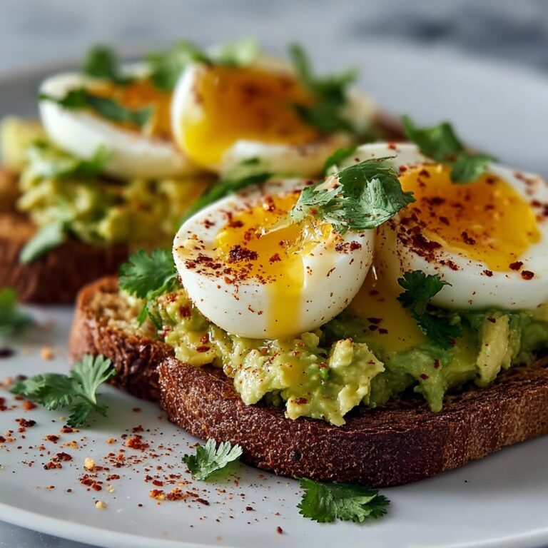 Spicy Chili Butter Avocado Toast with Eggs Recipe