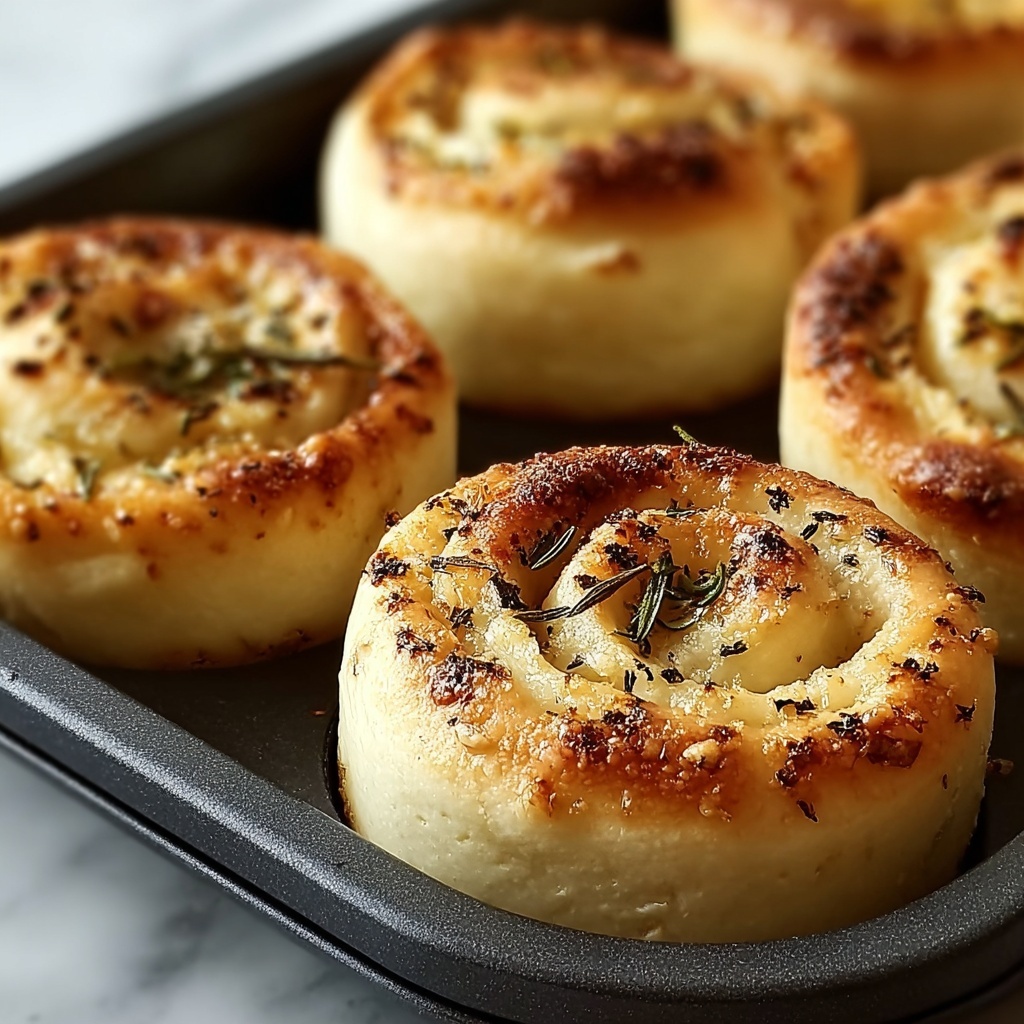 Irresistibly Fluffy Garlic Rosemary Focaccia Muffins Recipe - Recipe Image