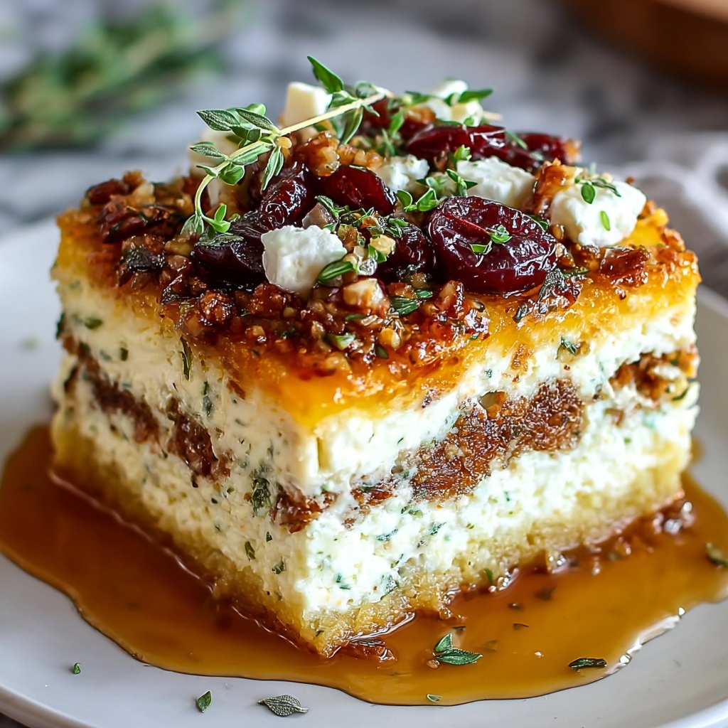 Layered Sweet Potato Lasagna with Cranberry-Honey Glaze Recipe - Recipe Image