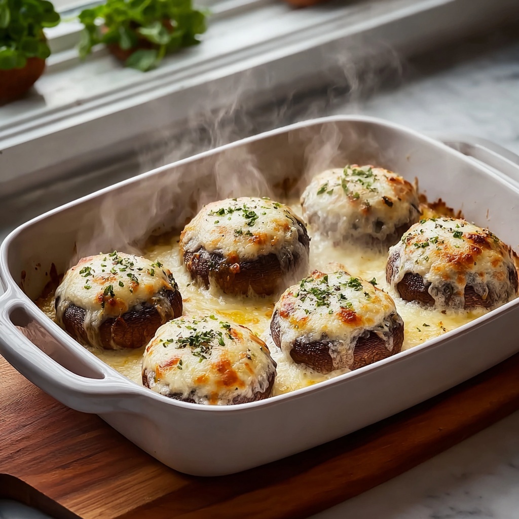 Restaurant-Style Stuffed Mushrooms with Clam and Cheese Filling Recipe - Recipe Image