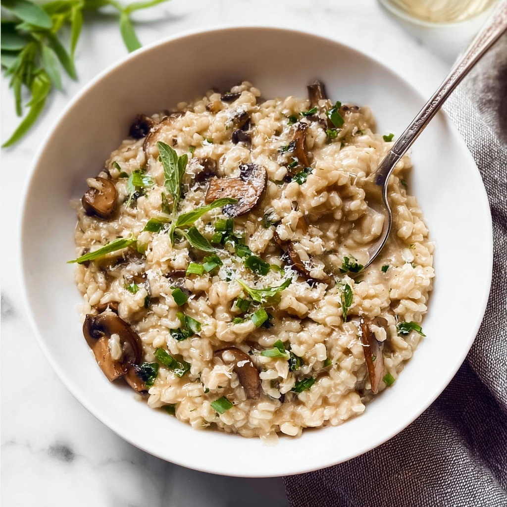 Pressure Cooker Mushroom Risotto Recipe - Recipe Image